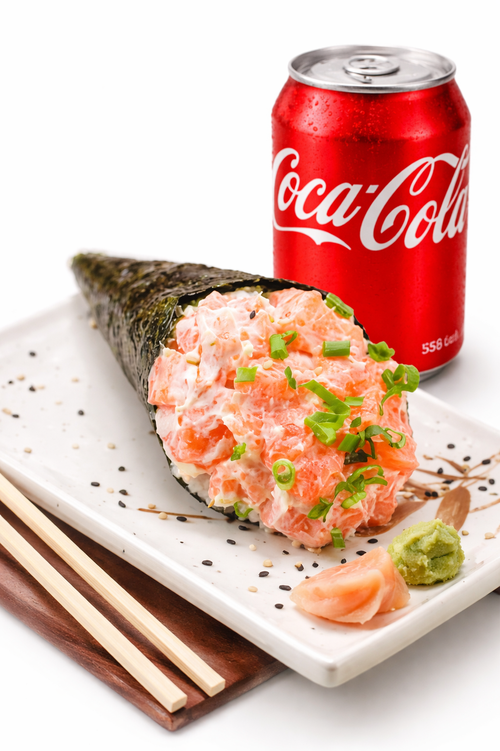 Temaki + coca lata